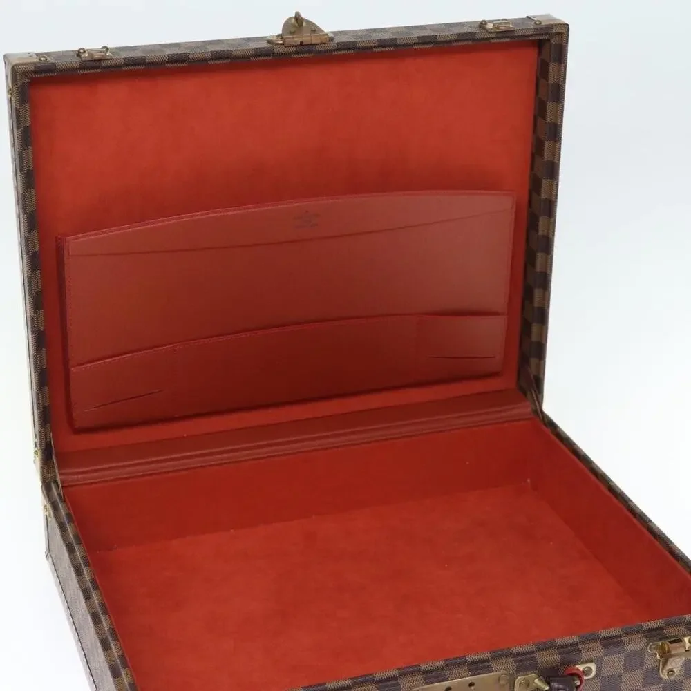Louis Vuitton Damier Ebene Attache Case Handbag Brown